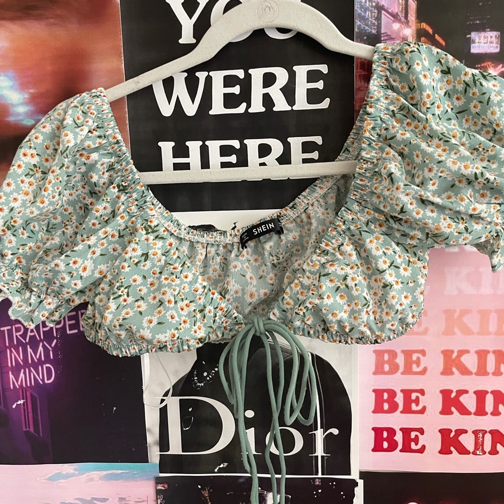 Shein tie top blouse